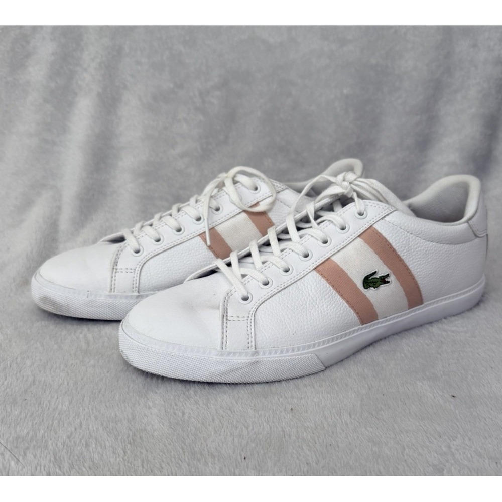 Lacoste  Womens Grad Vulc 120 1 P Shoes | White/Light Pink SZ 10